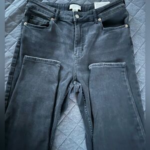 Brand New H & M Skinny High Waisted Washed Blackk Jeanss